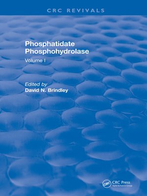 cover image of Phosphatidate Phosphohydrolase (1988)